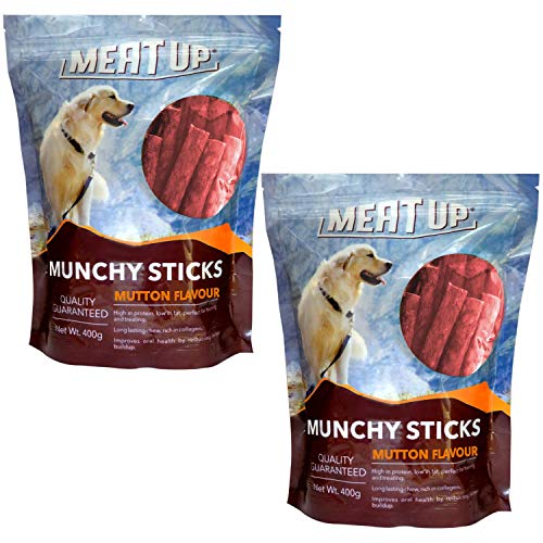Meat Up Munchy Sticks, Mutton Flavour, Dog Treats, 400 g