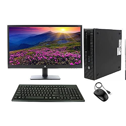 (Renewed) HP Elite-Desk 800 G2 SFF Desktop(Core i5-6th Gen/4 GB (Renewed) HP Elite-Desk 800 G2 SFF Desktop(Core i5-6th Gen/4 GB RAM(Upgradable to 32GB)/ 250GB HDD/ Windows 10 Pro,MS Office/VGA, 21" HP Monitor(1680x1050), Keyboard, Wifi Adaptor and Mouse), Black