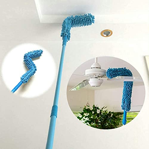 DOZZBY with DB Foldable Microfiber Fan Cleaning Duster Steel Body DOZZBY with DB Foldable Microfiber Fan Cleaning Duster Steel Body Flexible Fan mop for Quick and Easy Cleaning of Home, Kitchen, Car, Ceiling, and Fan Dusting Office Fan Cleaning Brush with Long Rod (Multi)