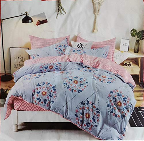 Gadgets Appliances Home Decor Microfiber Glace Cotton AC Comforter Set Gadgets Appliances Home Decor Microfiber Glace Cotton AC Comforter Set King Size Double Bed with Matching bedsheet- and Two Pillow Covers II 4 pc Bedding Set-Multi-Color