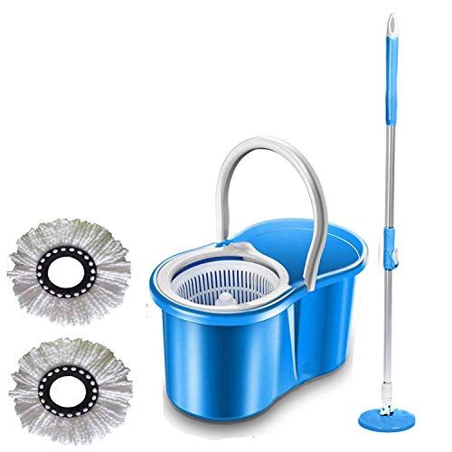 Gtc (Tm) 360° Spin Floor Cleaning Easy Bucket Pvc Mop Gtc (Tm) 360° Spin Floor Cleaning Easy Bucket Pvc Mop With 2 Microfiber Heads (Random Color)