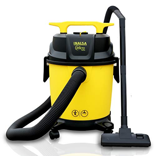 Inalsa Vacuum Cleaner Wet and Dry Micro WD10 with 3in1 Inalsa Vacuum Cleaner Wet and Dry Micro WD10 with 3in1 Multifunction Wet/Dry/Blowing| 14KPA Suction and Impact Resistant Polymer Tank,(Yellow/Black)