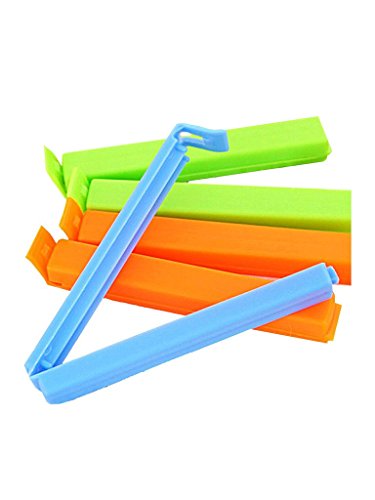 InddusHome® 12Pc 3 Different Size BPA Free Plastic Food Snack InddusHome® 12Pc 3 Different Size BPA Free Plastic Food Snack Bag Pouch Clip Sealer for Keeping Food Fresh for Home Kitchen Camping (Multi Color)