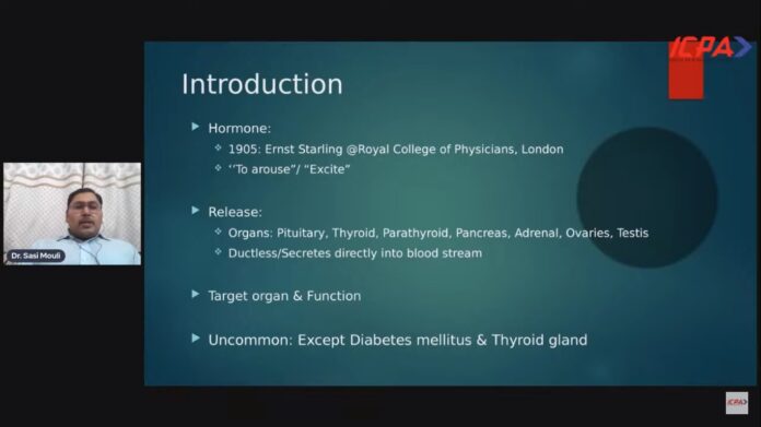 ICPA's webinar on Oral Manifestations of Endocrine Disorders by Dr Sasi Mouli