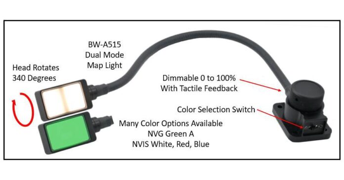 Blue Wolf Develops Dual Mode Directional Map Light for Military applications using Night Vision Goggles