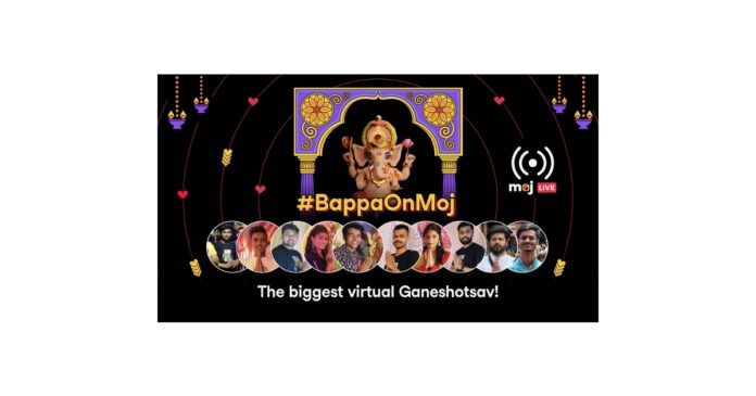 Moj Users Celebrated #BappaOnMoj - the Biggest Virtual Treat of Ganeshotsav With 101 Majestic Ganpati Pandals Over 101 Engaging LIVE Streams