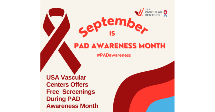 USA Vascular Centers Offers Free Screenings In September During PAD Awareness Month