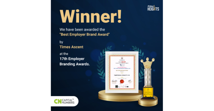 Capital Numbers Honored with the Eastern India Best Employer Brand Awards 2022