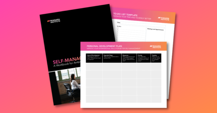 Niagara Institute Launches a Workbook To Help Professionals Increase Self-Management Skills