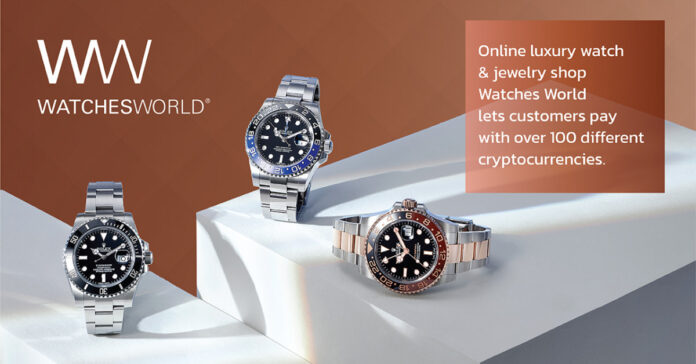 Online Luxury Watch & Jewelry Shop Watches World Lets Customers Pay With Over 100 Different Cryptocurrencies