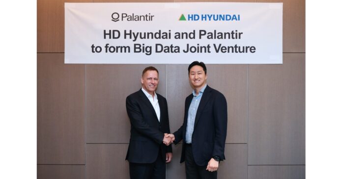 HD Hyundai CEO Chung Ki-sun Discussed Business Expansion with Chairman Peter Thiel of Palantir Technologies