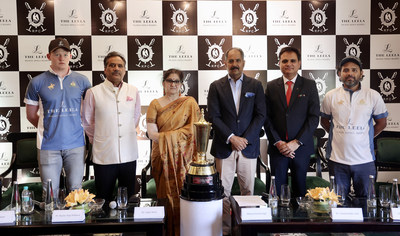 THE LEELA PALACES, HOTELS AND RESORTS PARTNERS WITH RAJASTHAN POLO CLUB FOR ITS INAUGURAL SPONSORSHIP OF THE ROYAL SPORT IN INDIA (L-R): Evan Power, Maharaj Narendra Singh, Anjali Mehra, Digvijay Singh Shekhawat, Chandrashekhar Joshi, Abhimayu Pathak
