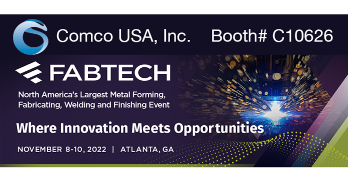 Leading Equipment Manufacturer COMCO USA to be Featured at this year’s FABTECH