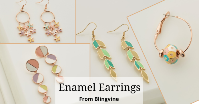 Modern Enamel Earrings are the Highlight of Blingvine's New Festive Collection