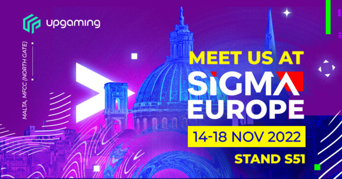 Leading iGaming Solutions provider Upgaming is Exhibiting Sigma Europe 2022