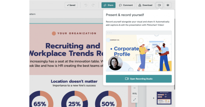 Piktochart Launches Screen Recording for Visuals