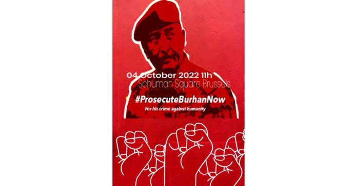 Protest against Sudanese 'head of government' Al Burhan reaches European capital Brussels