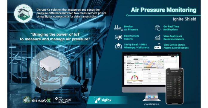 Disrupt-X Launches IoT Solution for Air Pressure Monitoring