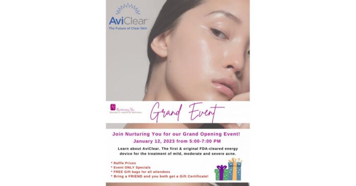 Nurturing You Women's Health and Wellness hosts AviClear Grand Opening Event on January 12, 2023 at 5:00 PM