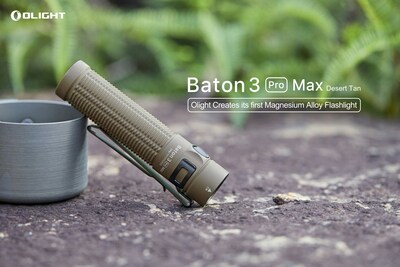 Olight takes the lead by creating a magnesium alloy flashlight Olight Baton 3 Pro Max Magnesium Alloy Desert Tan