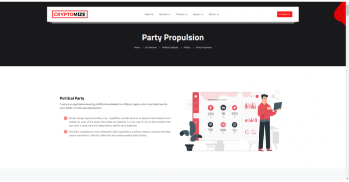 party-propulsion.png CryptoMize Unveils an array of Pioneering Party Propulsion Arsenal for Political Campaigning
