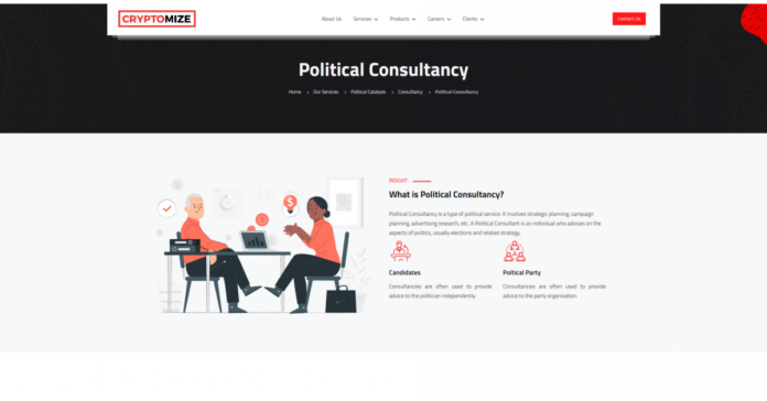 political-consultancy.png CryptoMize established Political Consultancy Services as an Innovative Auxiliary To Political Campaigning