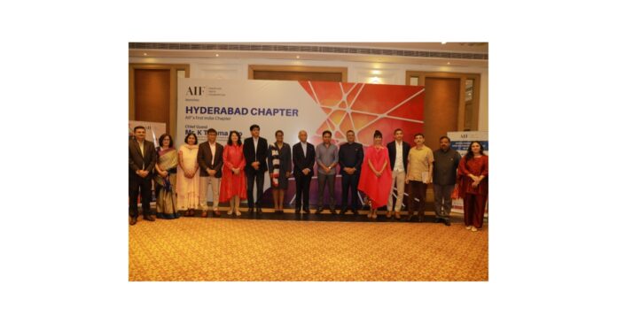 OG_Multimedialog_83081.jpg K T Rama Rao Garu, Hon’ble Minister, IT, Industries, MA and UD, Telangana, Launches American India Foundation’s First India Chapter in Hyderabad