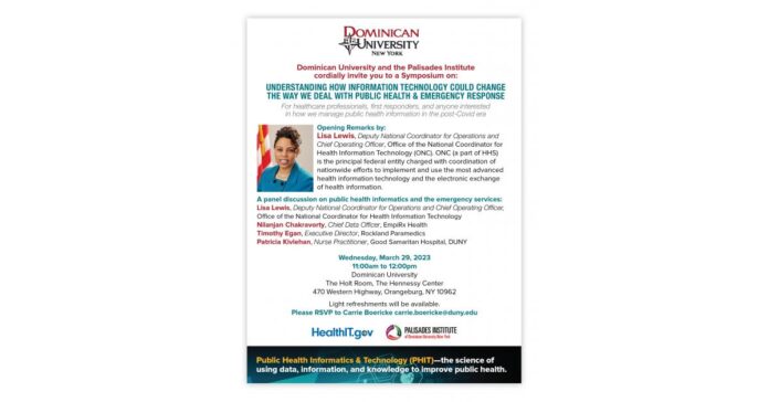 Dominican University New York To Host Panel Discussion March 29 on the Role of Information Technology in Public Health