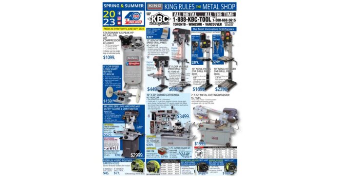 KBC Tools & Machinery with King Industrial truly rule the metal shop with their Spring Summer Metal Shop deals