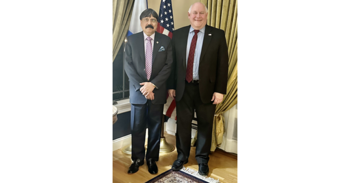 Dr. Gholam Mujtaba met Congressman Ron Estes prior to visiting Pakistan as a special envoy