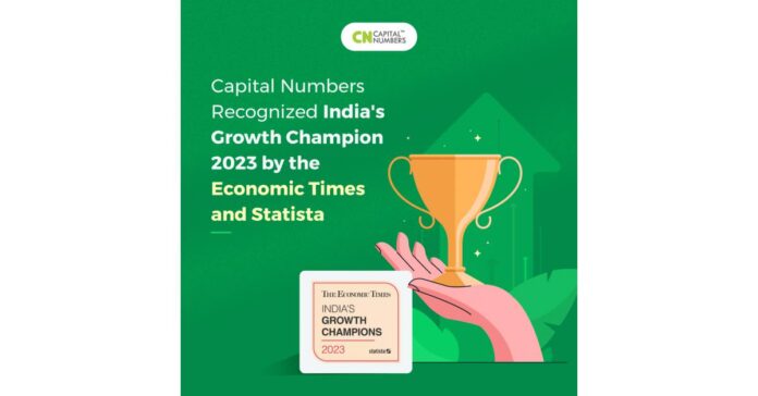 Capital Numbers Recognized India's Growth Champion 2023 by the Economic Times and Statista