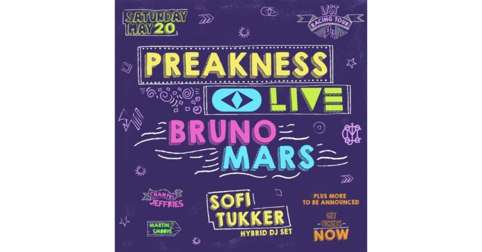 BRUNO MARS TO HEADLINE PREAKNESS LIVE TO CAP OFF PREAKNESS 148 CELEBRATIONS ON SATURDAY, MAY 20