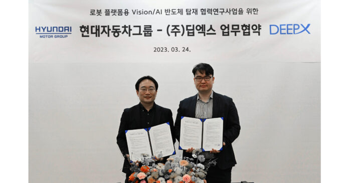 DEEPX and Hyundai Motor Company and Kia Corporation are collaborating on AI semiconductor-based Robot Platforms