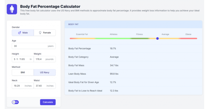 Introducing the Comprehensive Body Fat Percentage Calculator by Calculator.io Introducing the Comprehensive Body Fat Percentage Calculator by Calculator.io