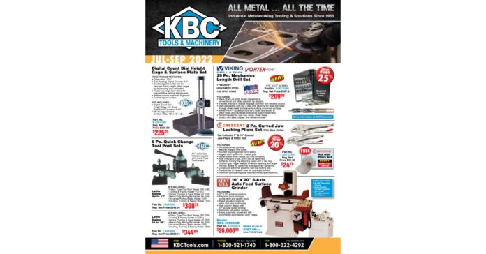 Keep North America working one tool at a time with KBC Tools & Machinery’s online Spring Sales Flyer