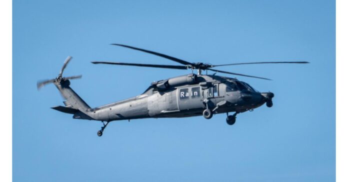 Rain remotely commands Black Hawk helicopter for firefighting missions