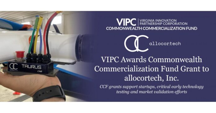 VIPC Awards Commonwealth Commercialization Fund Grant to allocortech, Inc.