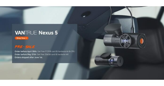 Vantrue launched the first 4 Channel dash cam with a rear cabin camera