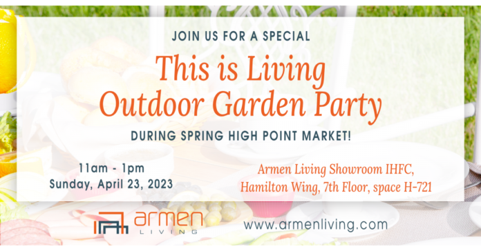 Contemporary lifestyle brand Armen Living to launch 400 new designs with a This is Living Outdoor Grdren Party