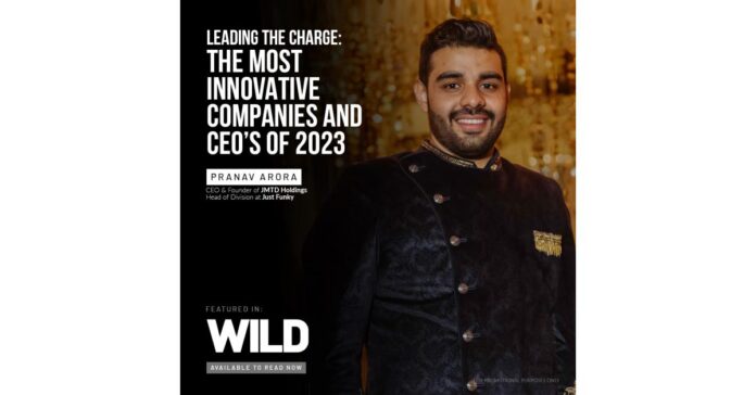 Pranav Arora Receives "High Impact Award" and Named One Of The Most Innovative Companies & CEOs Of 2023