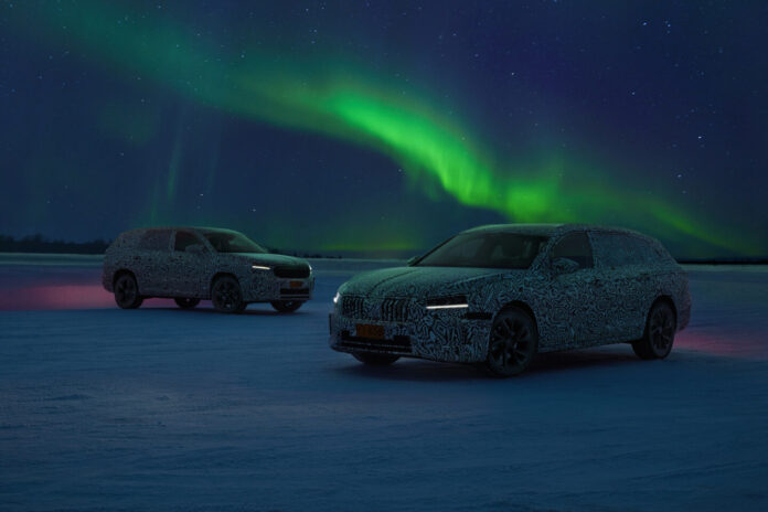 New generations of Kodiaq and Superb successfully complete super-cold testing in the Arctic Circle