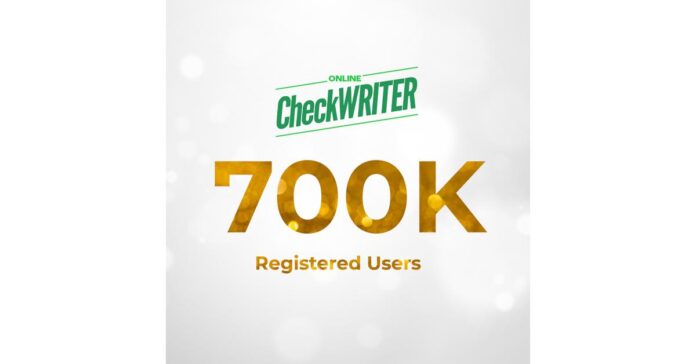 OnlineCheckWriter.com Celebrates 700,000 Registered Users