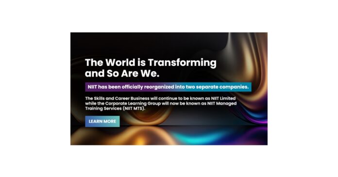 NIIT Ltd Completes Demerger of Corporate Learning Business into NIIT Learning Systems Ltd