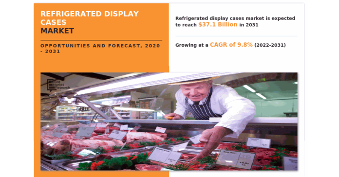 refrigerated-display-cases-amr.png Refrigerated Display Cases Market is projected to reach $37,139.8 million; registering a CAGR of 9.8% from 2022 to 2031.