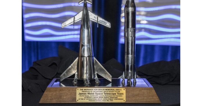 THE NATIONAL SPACE SOCIETY RECOGNIZES NASA'S WEBB TELESCOPE TEAM
