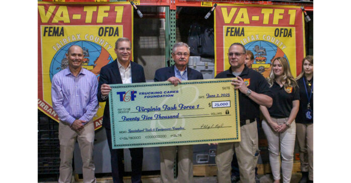 Trucking Cares Foundation Donates $25,000 to Virginia Task Force-1