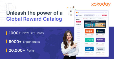 Xoxoday Strengthens Its Global Reward Catalog, Introducing 26,000+ New Offerings Xoxoday Strengthens Its Global Reward Catalog, Introducing 26,000+ New Offerings across Gift Cards, Merchandise, Experiences, and More in 21 Countries