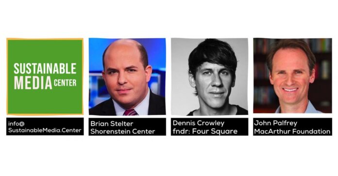 Brian Stelter, Dennis Crowley, and John Palfrey join Sustainable Media Center Board of Advisors