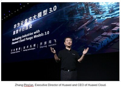 HUAWEI CLOUD Releases Pangu 3.0 Mr. Zhang said: "Huawei Cloud Pangu models will empower everyone from every industry with an intelligent assistant, making them more productive and efficient."