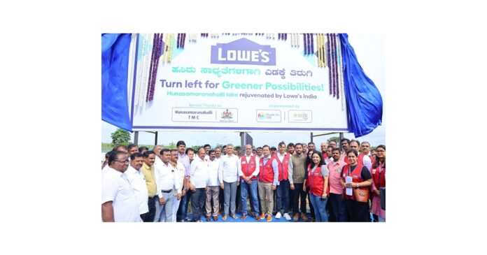 Lowes India Completes Rejuvenation of Bengalurus Hunasamaranahalli Lake